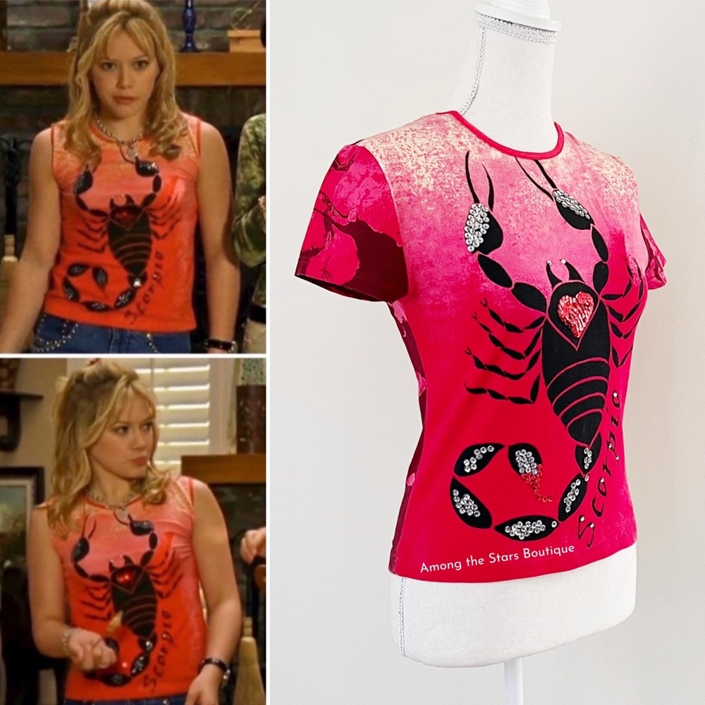 Exceptionally Rare Vintage Y2K Embellished Top ASO Hilary Duff as Lizzie McGuire - Picture 2 of 12